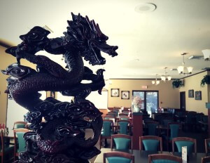 Mekong Restaurant Decor 2 Dragon Statue